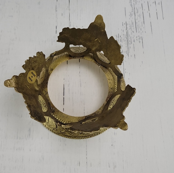 Vtg Crystal Candleholder With Metal Stand - Picture 11 of 16